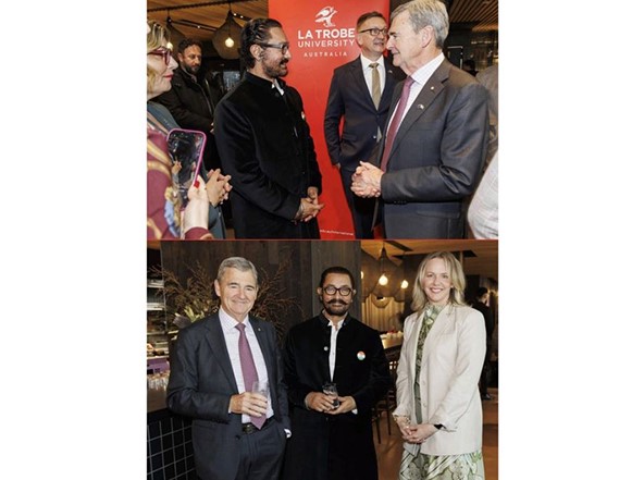 La Trobe University and IFFM honour India's Independence Day with Aamir Khan, celebrating cultural and research partnerships